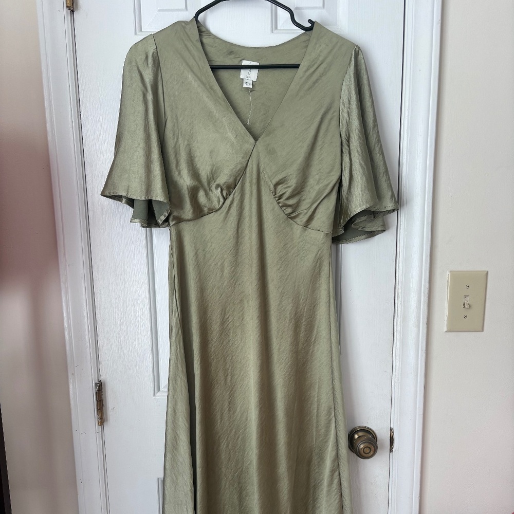 Joie Green Satin Dress